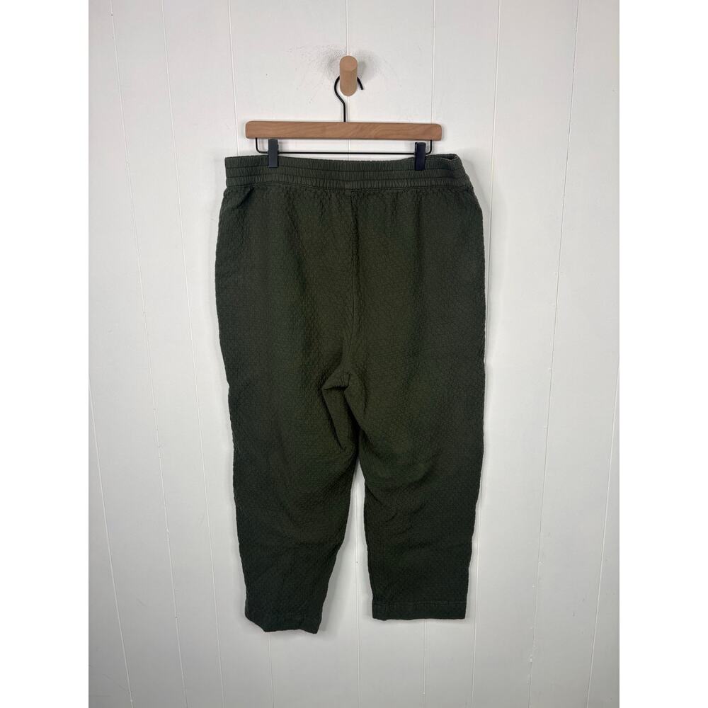 Madewell Olive Green Pull On High Rise Tapered Pants XL Diamond Jacquard - Picture 7 of 9